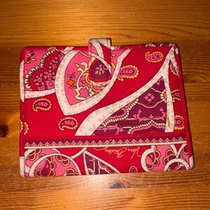 Vera Bradley Red and Pink Paisley Snap Wallet